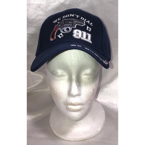 Hat We Don't Dial 911 Embroidered Firearm Bullet Holes 2nd Amendment - Picture 2 of 9